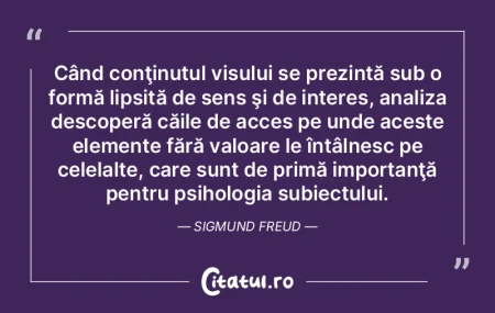 Când conţinutul visului se prezintă s... Când conţinutul visului se prezintă s...