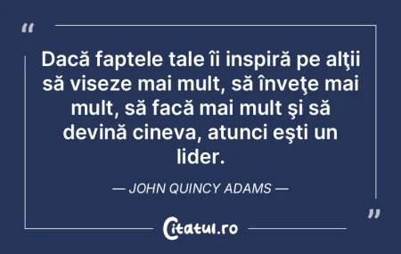 Dacă faptele tale îi inspiră pe alţi... Dacă faptele tale îi inspiră pe alţi...