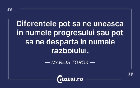 Diferentele pot sa ne uneasca in numele ... Diferentele pot sa ne uneasca in numele ...
