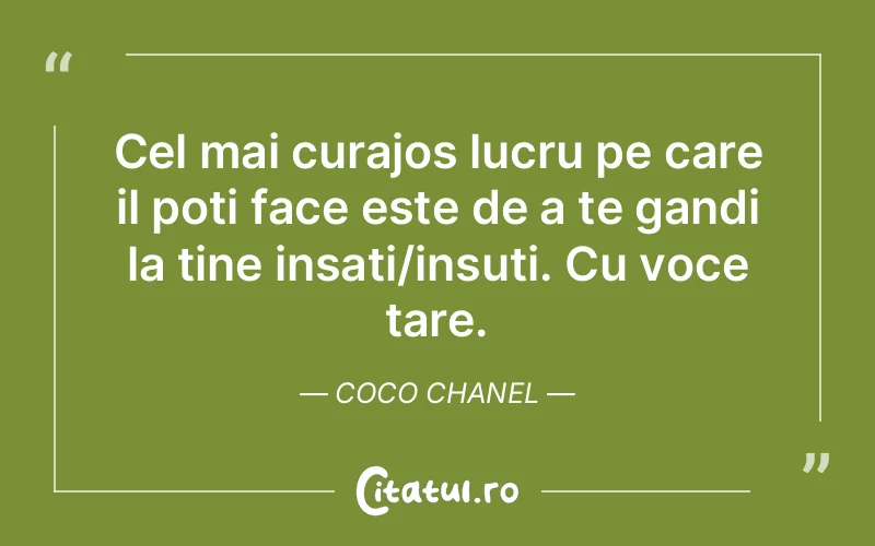 Citat Coco Chanel - citate motivationale
