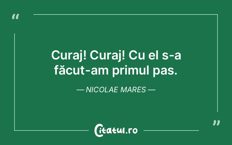 Citat Nicolae Mares - citate motivationale