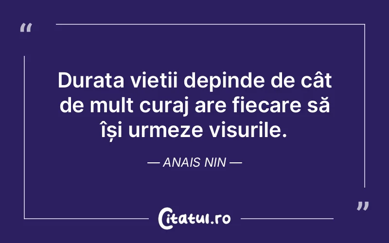 Citat Anais Nin - citate motivationale