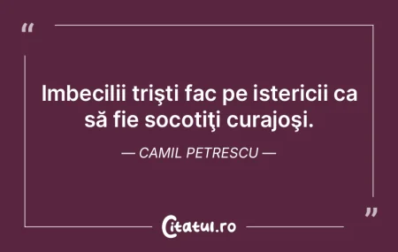 Imbecilii triÅŸti fac pe istericii ca sÄ... Imbecilii triÅŸti fac pe istericii ca sÄ...