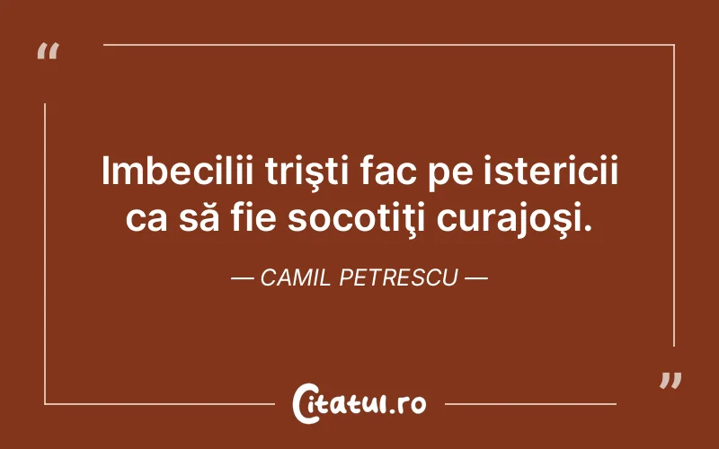 Citat Camil Petrescu - citate motivationale