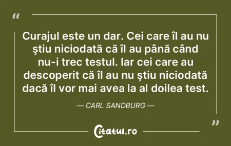 Curajul este un dar. Cei care îl au nu ... Curajul este un dar. Cei care îl au nu ...