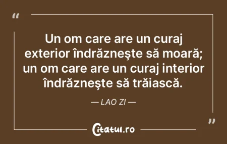 Un om care are un curaj exterior îndră... Un om care are un curaj exterior îndră...