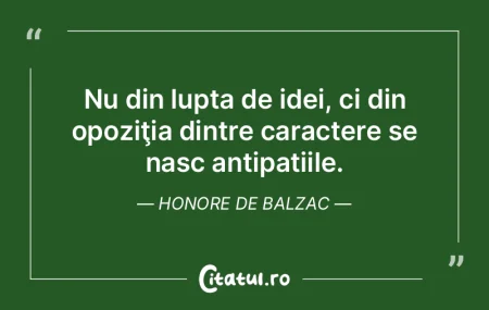 Nu din lupta de idei, ci din opoziţia d...