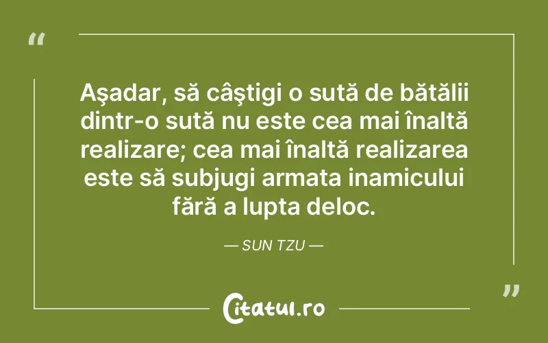Citat Sun Tzu - citate motivationale