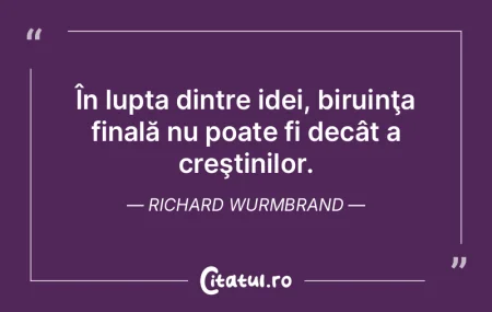 În lupta dintre idei, biruinţa finală... În lupta dintre idei, biruinţa finală...