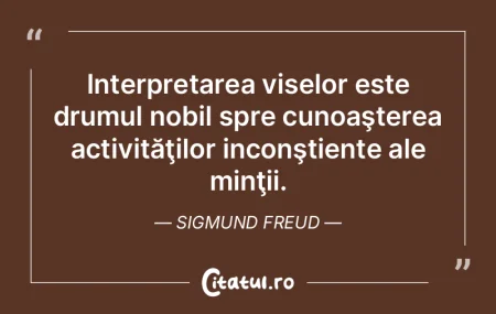 Interpretarea viselor este drumul nobil ... Interpretarea viselor este drumul nobil ...