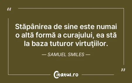 Stăpânirea de sine este numai o altă ... Stăpânirea de sine este numai o altă ...