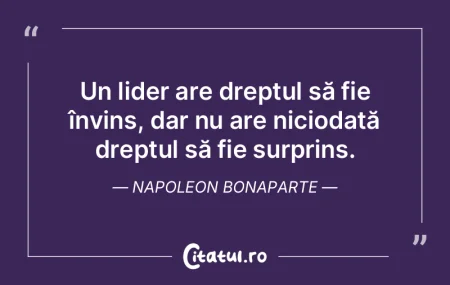 Un lider are dreptul să fie învins, da... Un lider are dreptul să fie învins, da...
