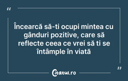 Încearcă să-ți ocupi mintea cu gând... Încearcă să-ți ocupi mintea cu gând...