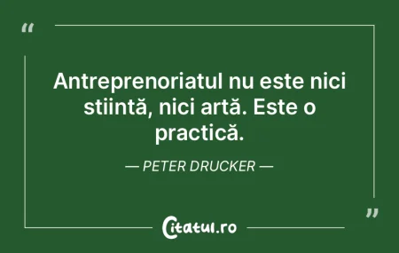 Antreprenoriatul nu este nici știință... Antreprenoriatul nu este nici știință...