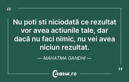 Nu poți ști niciodată ce rezultat vor...