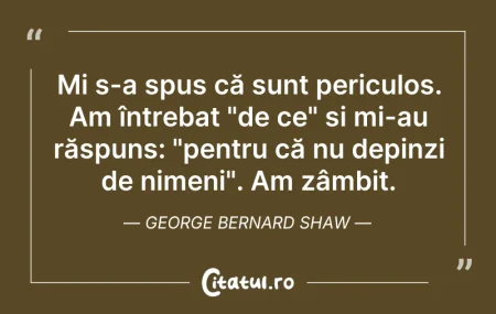 Citeste si: Mi s-a spus că sunt periculos. Am întreb...