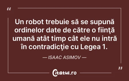 Un computer, odată ce este bine program...