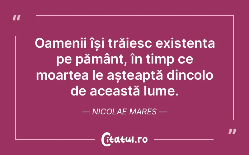 Citat Nicolae Mares - citate oameni