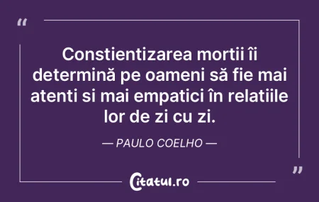 Numai sfinții nu cunoaștem frica de mo...