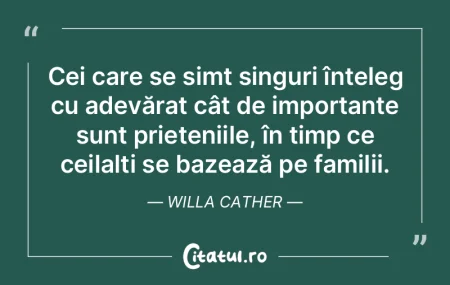 Cei care se simt singuri înțeleg cu ad...