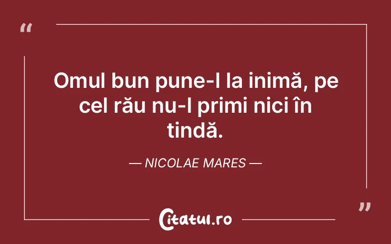 Citat Nicolae Mares - citate oameni