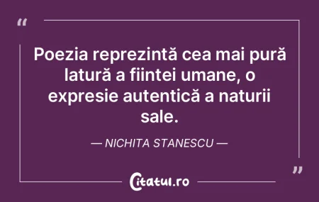 Teatrul şi poezia au fost cele care i-a...