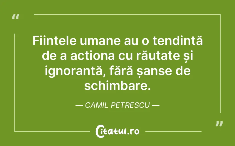 Citat Camil Petrescu - citate oameni
