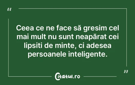Am observat că, de regulă, oamenii gen...