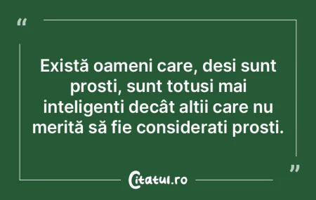 Mare noroc că există oameni care sunt ...