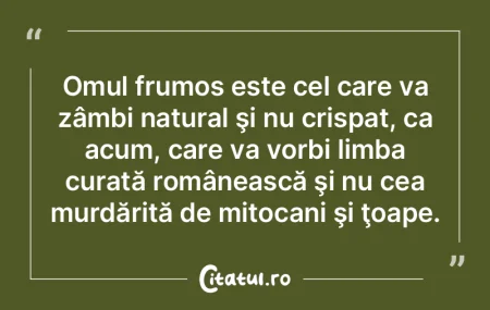 Omul frumos nu mai este la modă. La mod... Omul frumos nu mai este la modă. La mod...