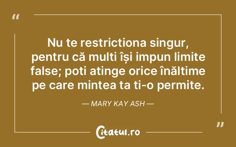 Citat Mary Kay Ash - citate oameni