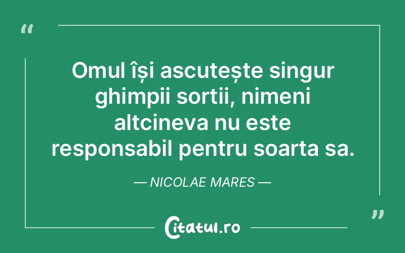 Citat Nicolae Mares - citate oameni