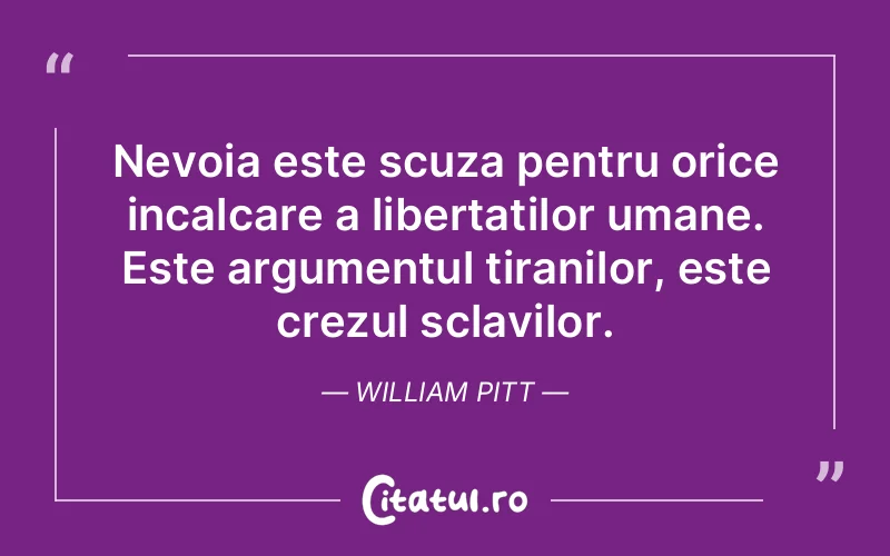Citat William Pitt - citate oameni