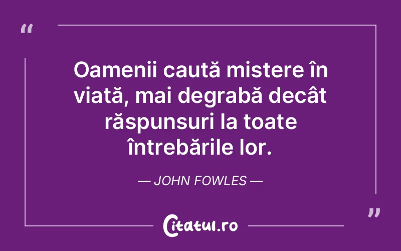 Citat John Fowles - citate oameni