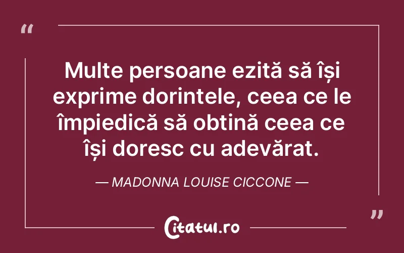 Citat Madonna Louise Ciccone - citate oameni