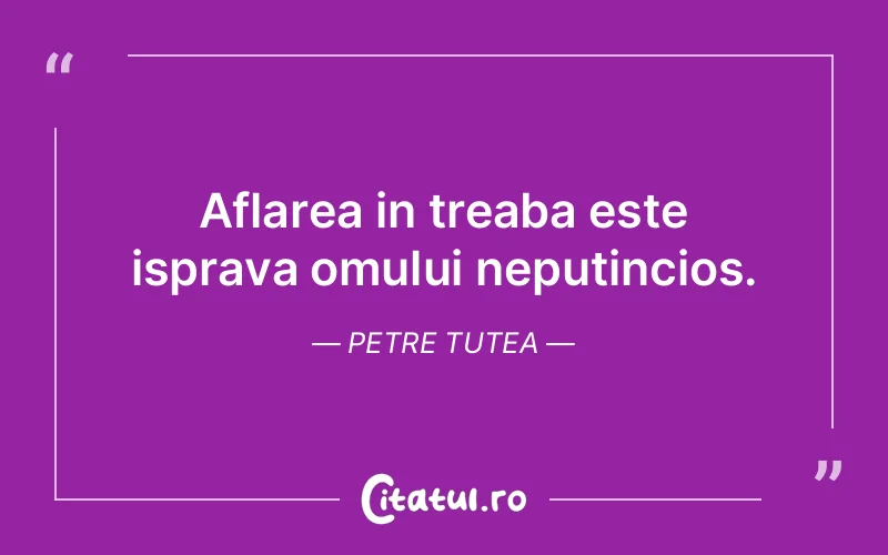 Citat Petre Tutea - citate oameni