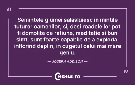 Bunul simţ e geniul umanităţii. Johan...