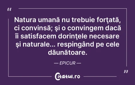 Natura producând speţa umană de-a lun... Natura producând speţa umană de-a lun...