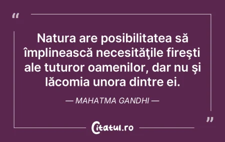 Natura determină destinaţia omului, da...