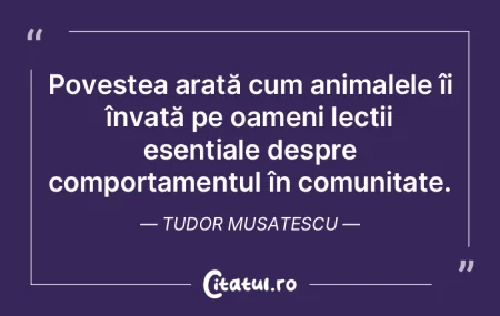 Fabulă: Animale care învaţă pe oamen...