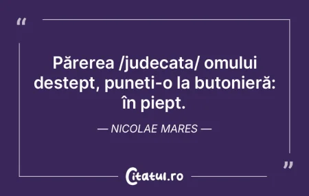 Inteligenta este un avocat, si nu un con...