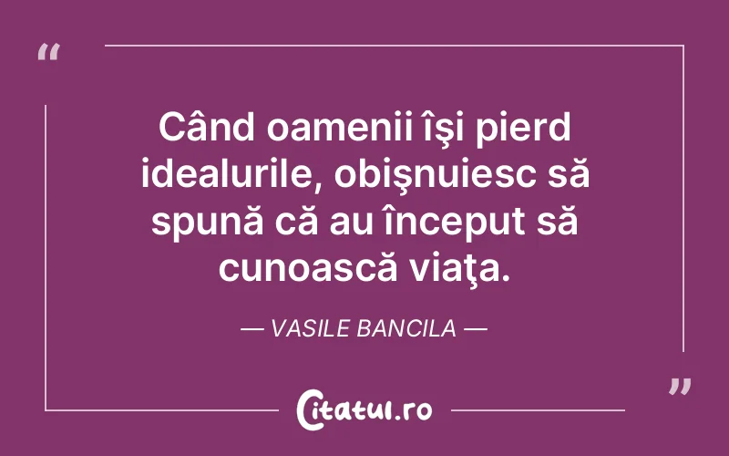 Citat Vasile Bancila - citate oameni