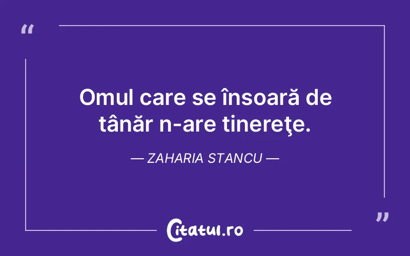 Citat Zaharia Stancu - citate oameni
