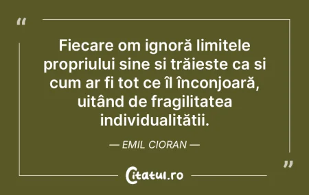 Omul provoacă întâmplările. Le gener...
