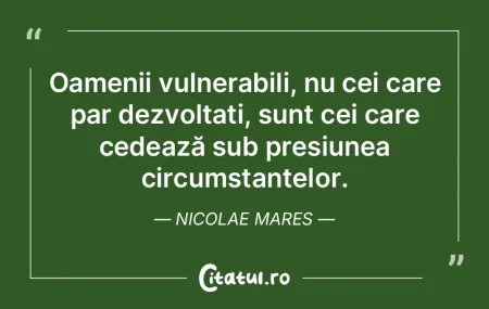 Cu caracter nu doar oamenii se pot legit...