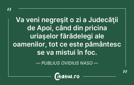 Chiar și în perioadele de mare egoism ...