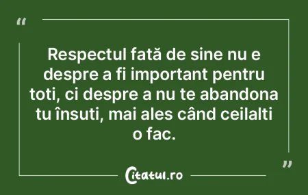 Fii respectuos cu ceilalți, iar dacă t...
