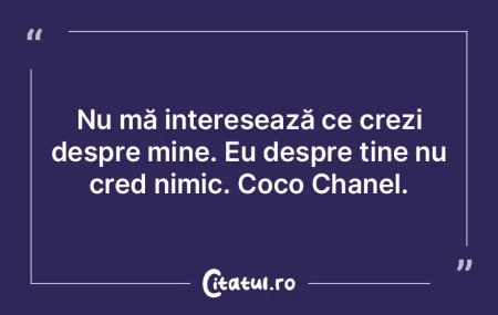 Nu am nicio responsabilitate de a fi aș...