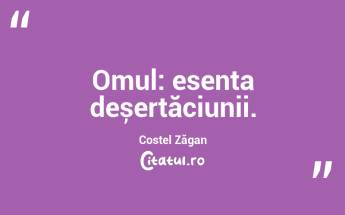 Omul: esența deșertăciunii. Costel Zăgan...