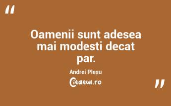 Oamenii sunt adesea mai modesti decat par. Andrei Pleșu...